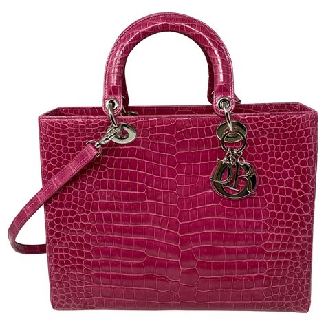 floral lady dior bag|Lady Dior crocodile bag.